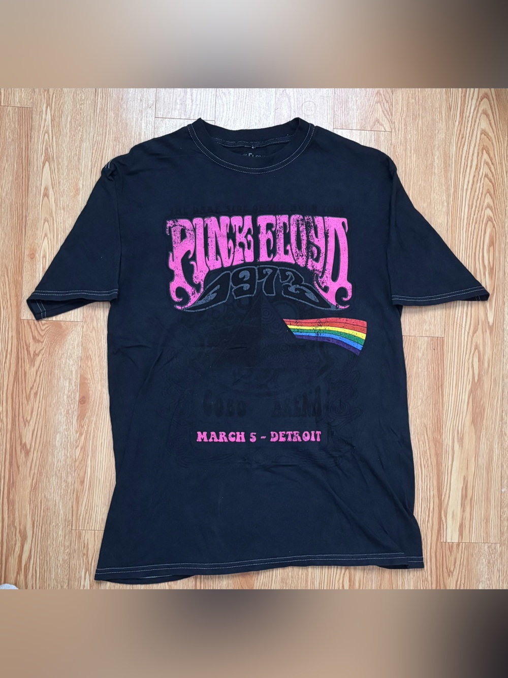 Pink Floyd Black Graphic Tee, Size S